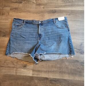Abercrombie & Fitch Dad Short High Rise Cut Off Jean Shorts 24 NEW
